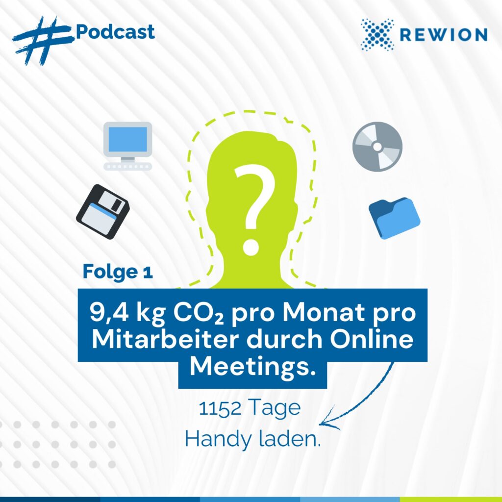 Podcast IT su(s)stain, Folge 1: 9,4 kg CO₂ pro Monat pro Mitarbeiter durch Online-Meetings
